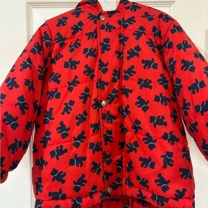 Kids Red Bear Print Jacket